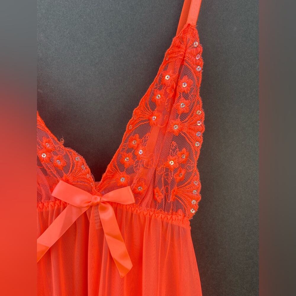Neon Orange Rhinestone Camisole - Picture 3 of 4